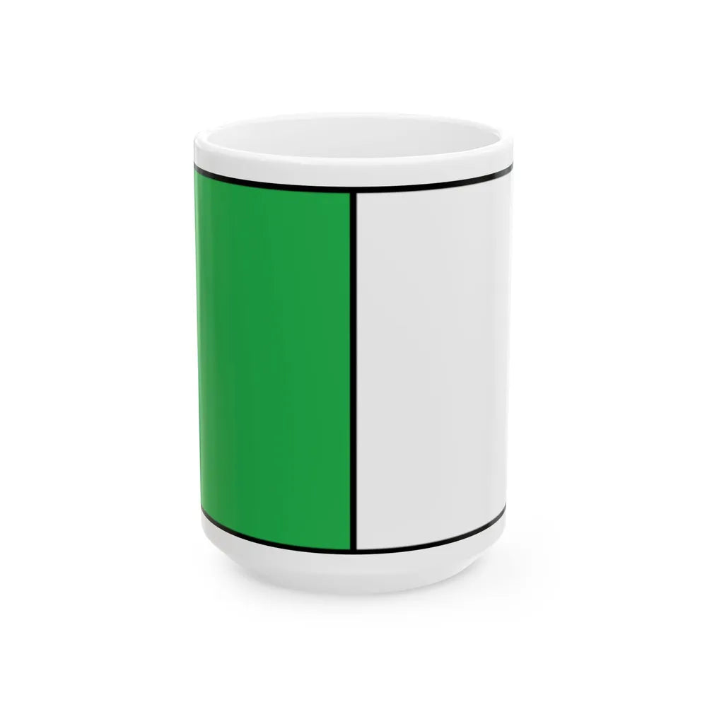 Vlag Mazenzele (Belgium) White Coffee Mug 15oz - Go Mug Yourself