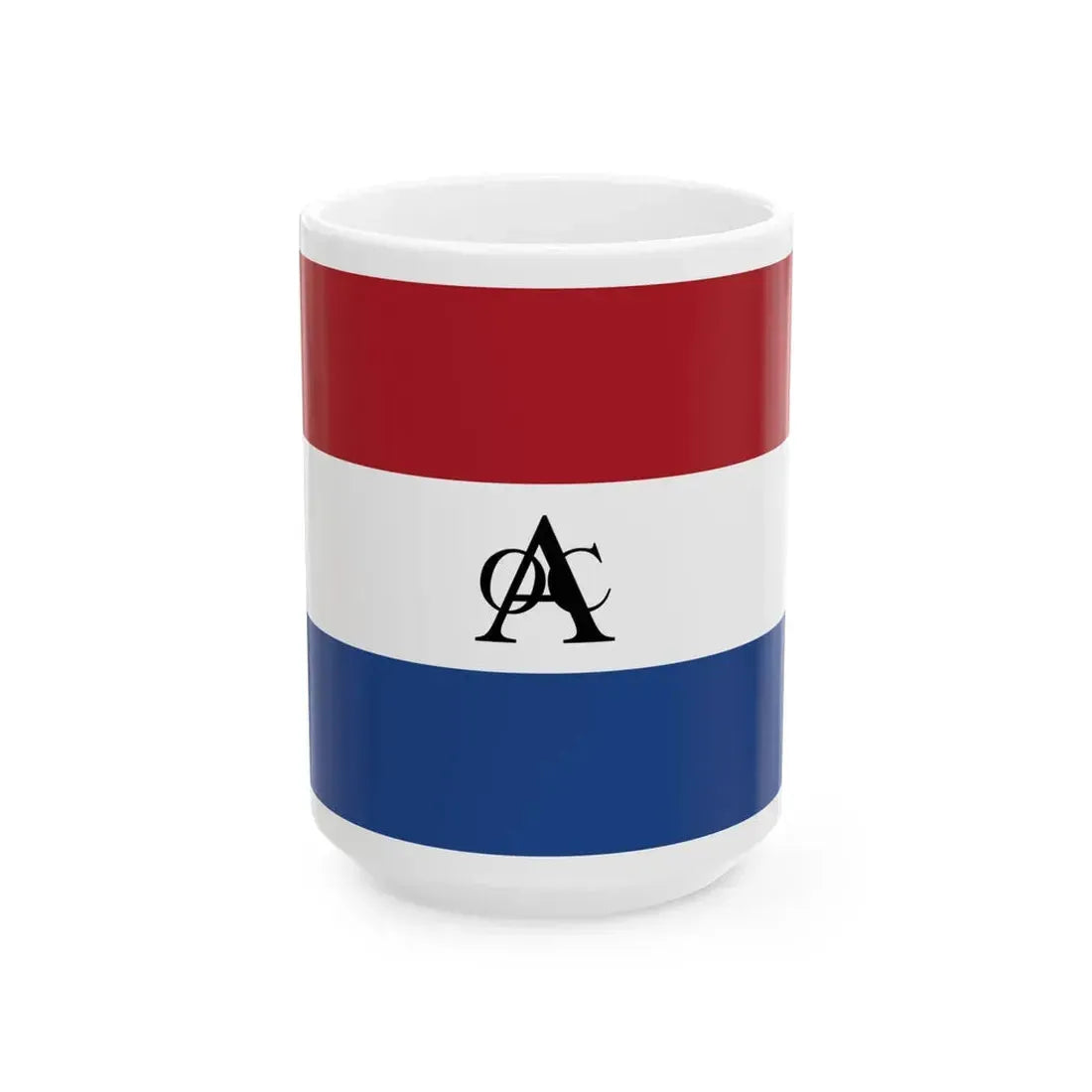 Vlag van de Algemeene Oost-Indische Compagnie (Netherlands) White Coffee Mug 15oz - Go Mug Yourself