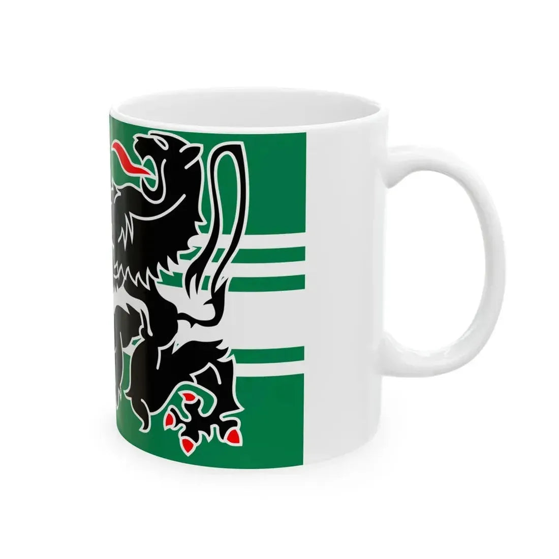 Vlag van Oost-Vlaanderen (Belgium) White Coffee Mug - Go Mug Yourself