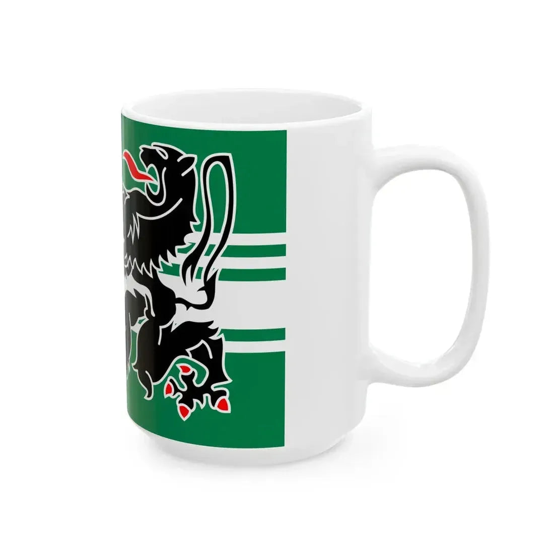Vlag van Oost-Vlaanderen (Belgium) White Coffee Mug - Go Mug Yourself