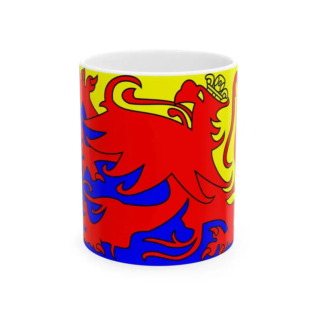 Vlag van Sint-Truiden (Belgium) White Coffee Mug 11oz - Go Mug Yourself