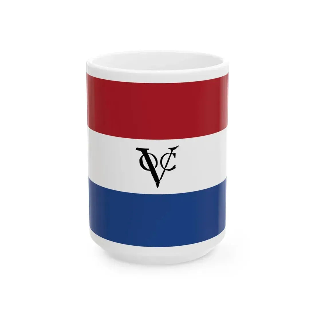 Voc Vlag Over Normale Vlag Kleuren (Netherlands) White Coffee Mug 15oz - Go Mug Yourself