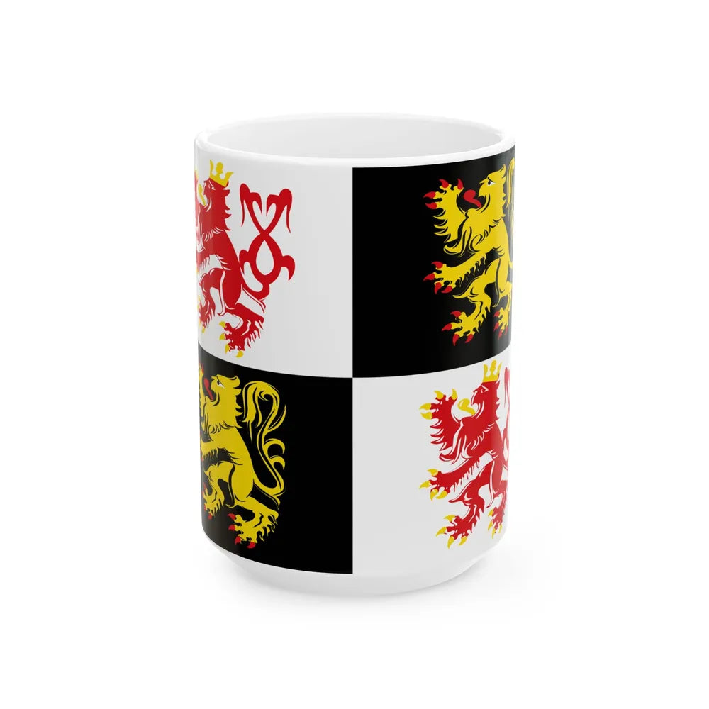 Voeren vlag (Belgium) White Coffee Mug 15oz - Go Mug Yourself