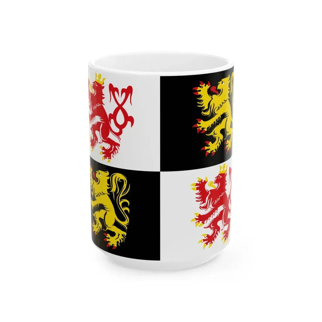 Voeren vlag (Belgium) White Coffee Mug 15oz - Go Mug Yourself