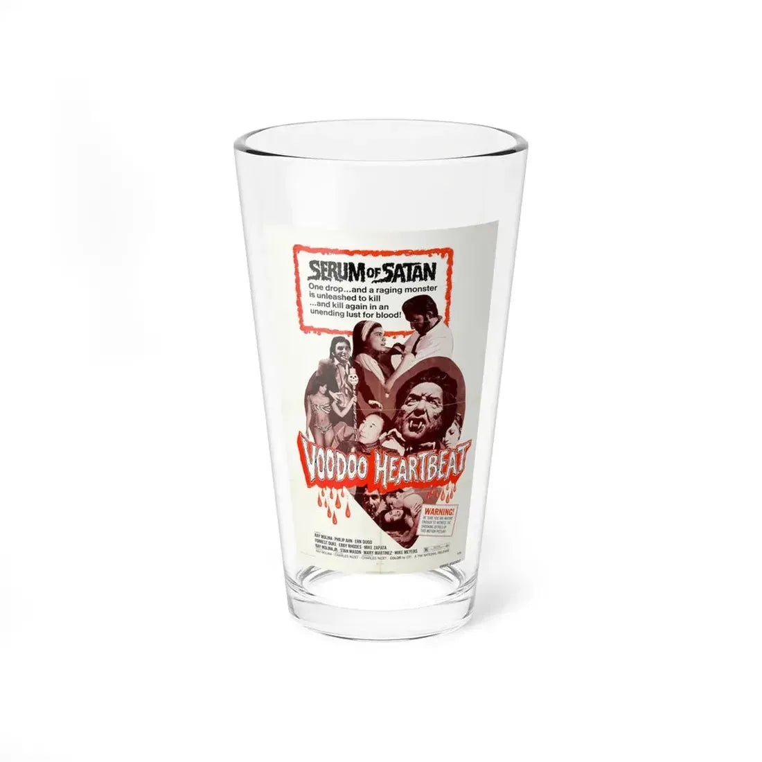 VOODOO HEARTBEAT 1973 Movie Poster - Pint Glass 16oz 16oz - Go Mug Yourself