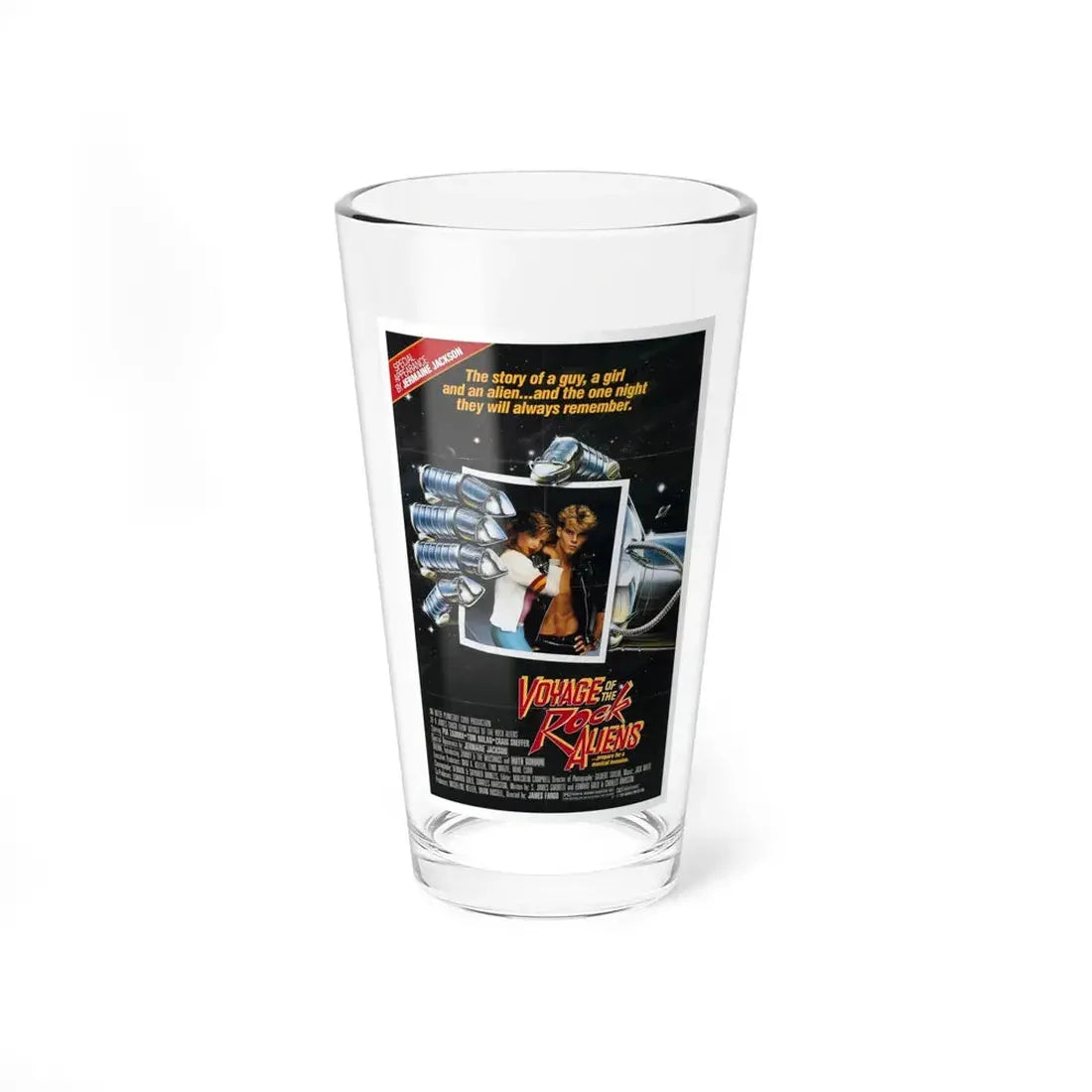 VOYAGE OF THE ROCK ALIENS 1984 Movie Poster - Pint Glass 16oz 16oz - Go Mug Yourself