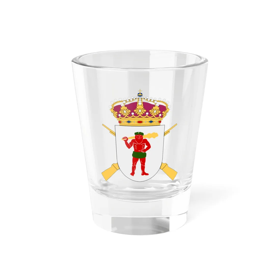 Västerbottens regemente vapen (Sweden) (Coat of Arms) Shot Glass 1.5oz - Go Mug Yourself