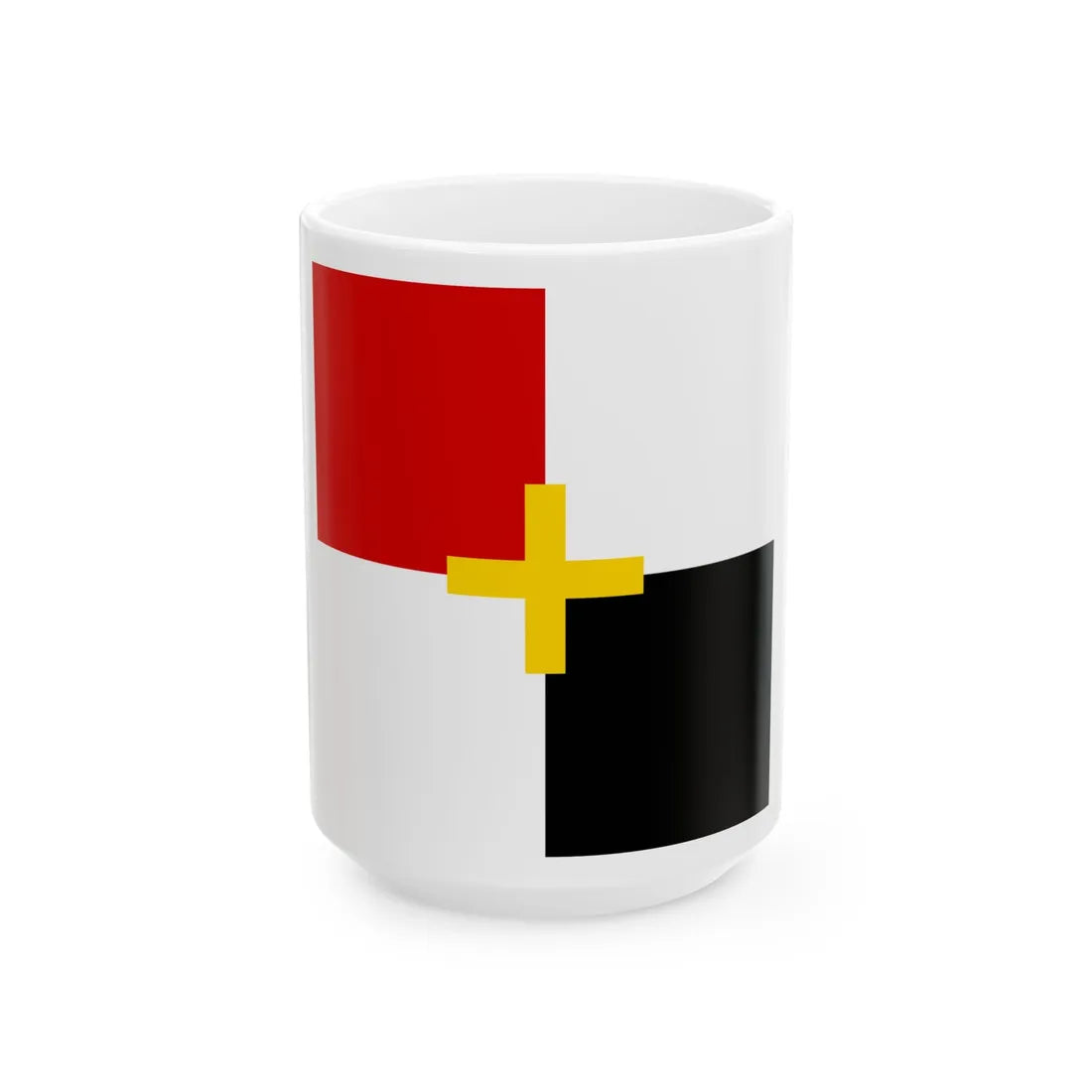 Vyshhorod flag (Ukraine) White Coffee Mug 15oz - Go Mug Yourself