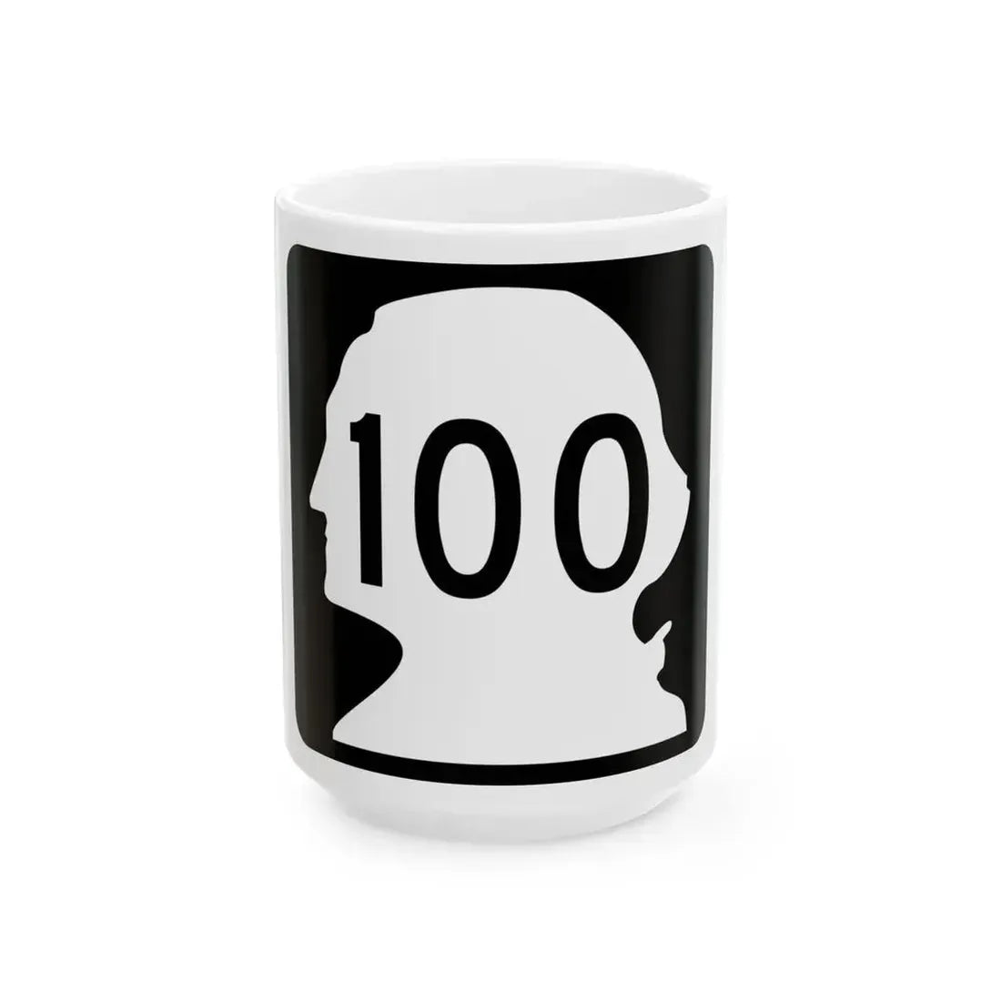 WA-100 (Washington) (Road Sign) White Coffee Mug 15oz - Go Mug Yourself