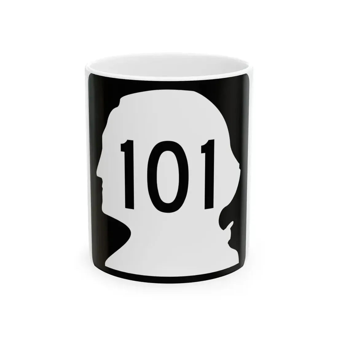 WA-101 (Washington) (Road Sign) White Coffee Mug 11oz - Go Mug Yourself