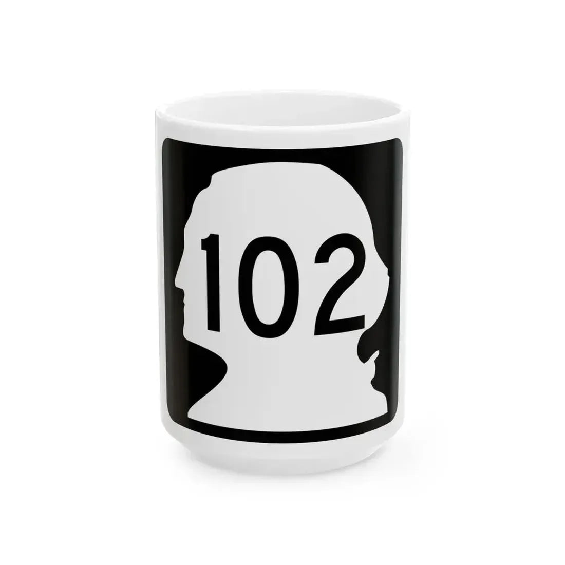WA-102 (Washington) (Road Sign) White Coffee Mug 15oz - Go Mug Yourself