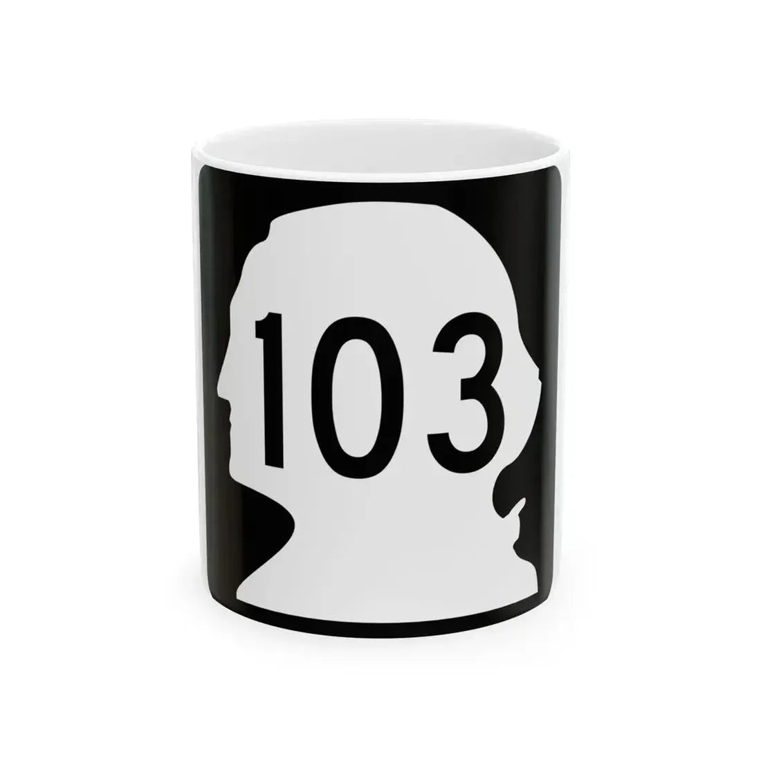 WA-103 (Washington) (Road Sign) White Coffee Mug 11oz - Go Mug Yourself