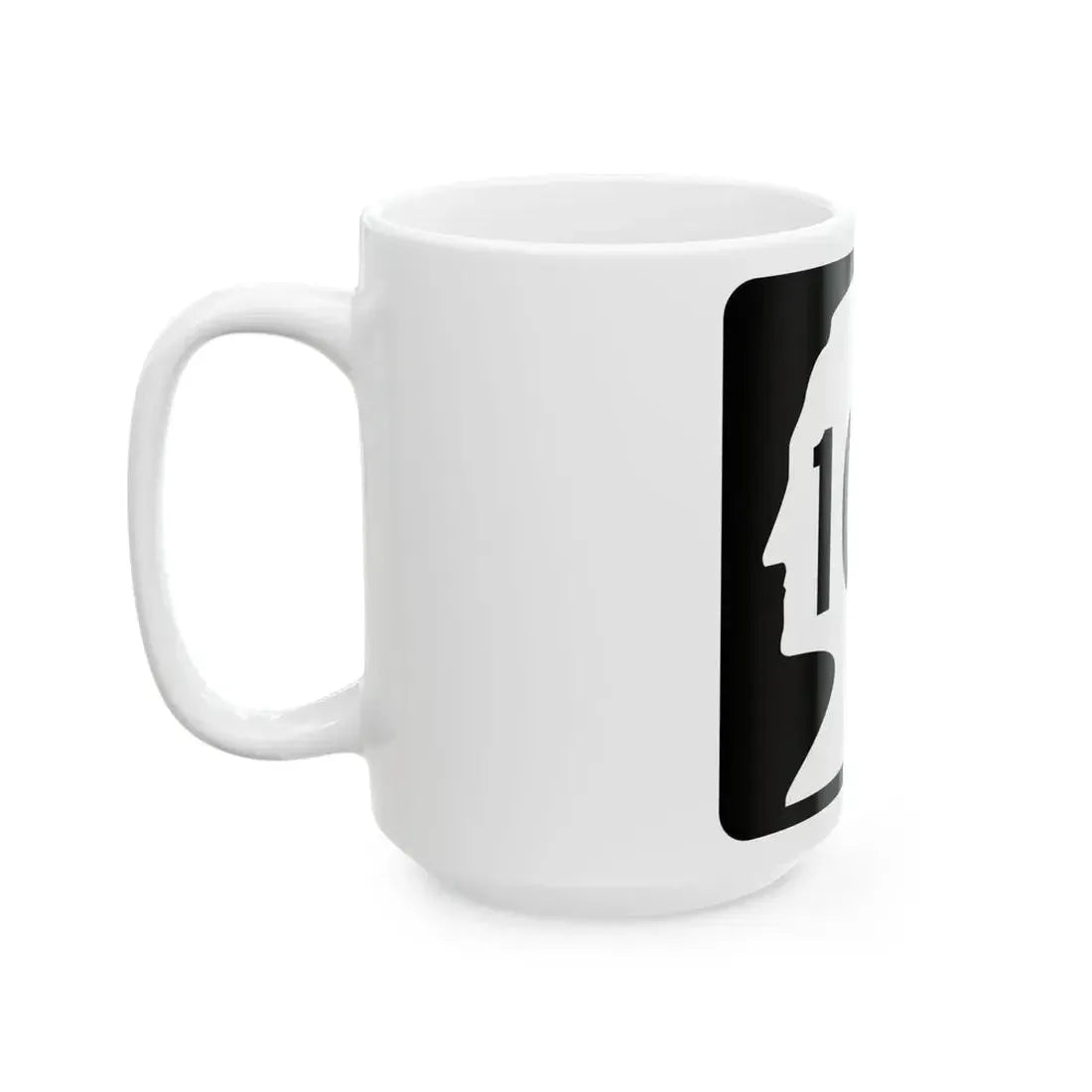 WA-104 (Washington) (Road Sign) White Coffee Mug - Go Mug Yourself