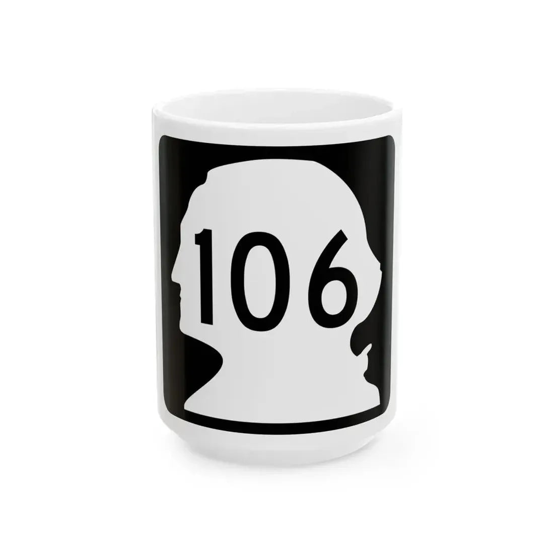 WA-106 (Washington) (Road Sign) White Coffee Mug 15oz - Go Mug Yourself