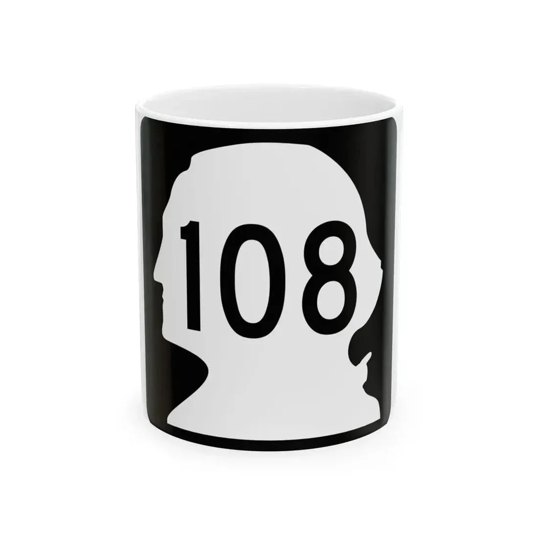 WA-108 (Washington) (Road Sign) White Coffee Mug 11oz - Go Mug Yourself