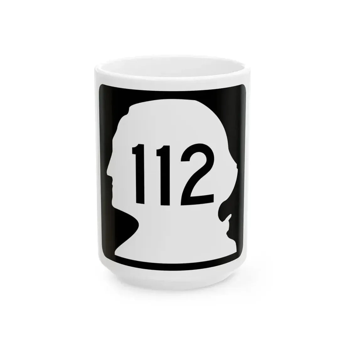 WA-112 (Washington) (Road Sign) White Coffee Mug 15oz - Go Mug Yourself