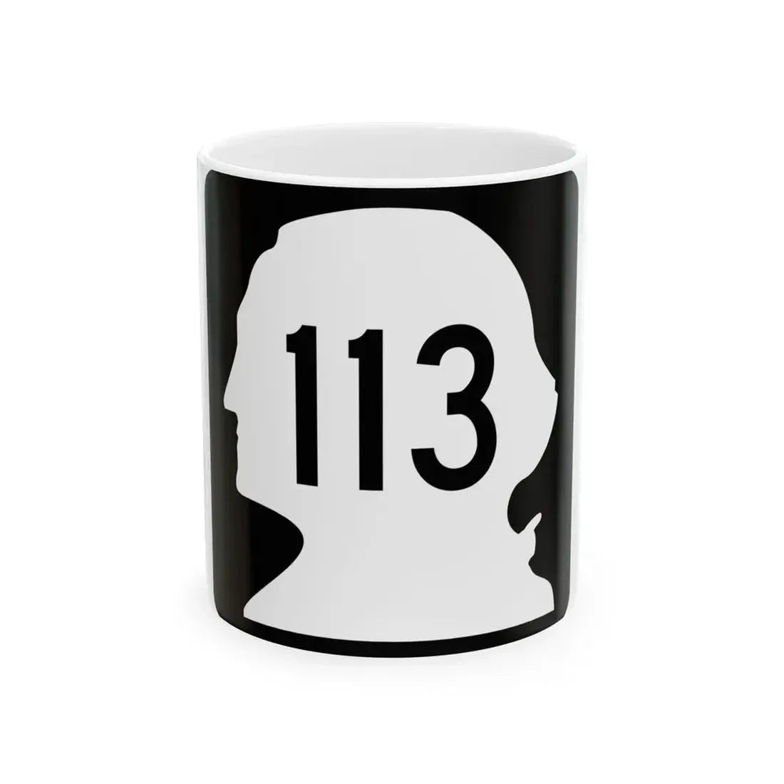 WA-113 (Washington) (Road Sign) White Coffee Mug 11oz - Go Mug Yourself