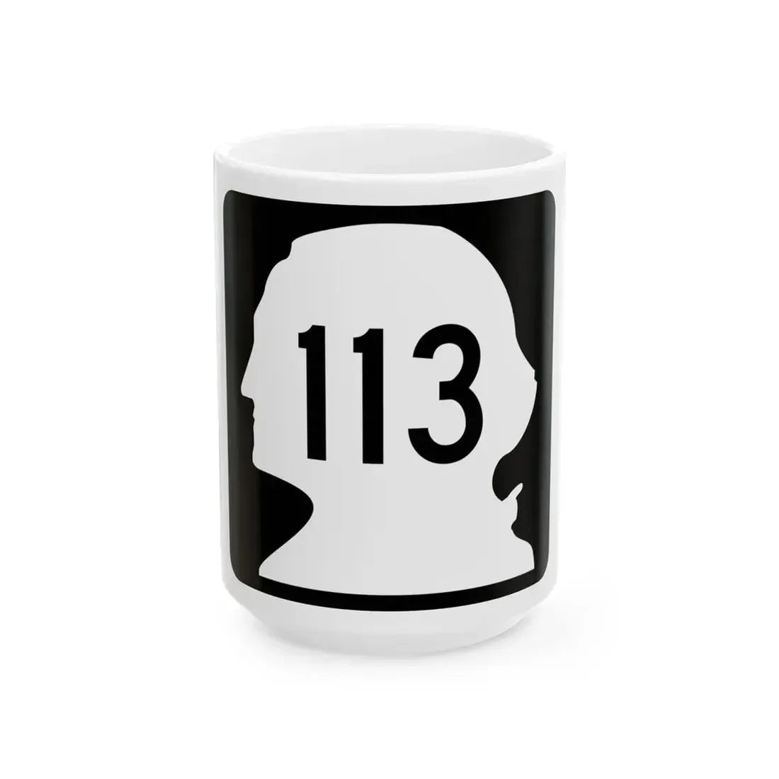WA-113 (Washington) (Road Sign) White Coffee Mug 15oz - Go Mug Yourself