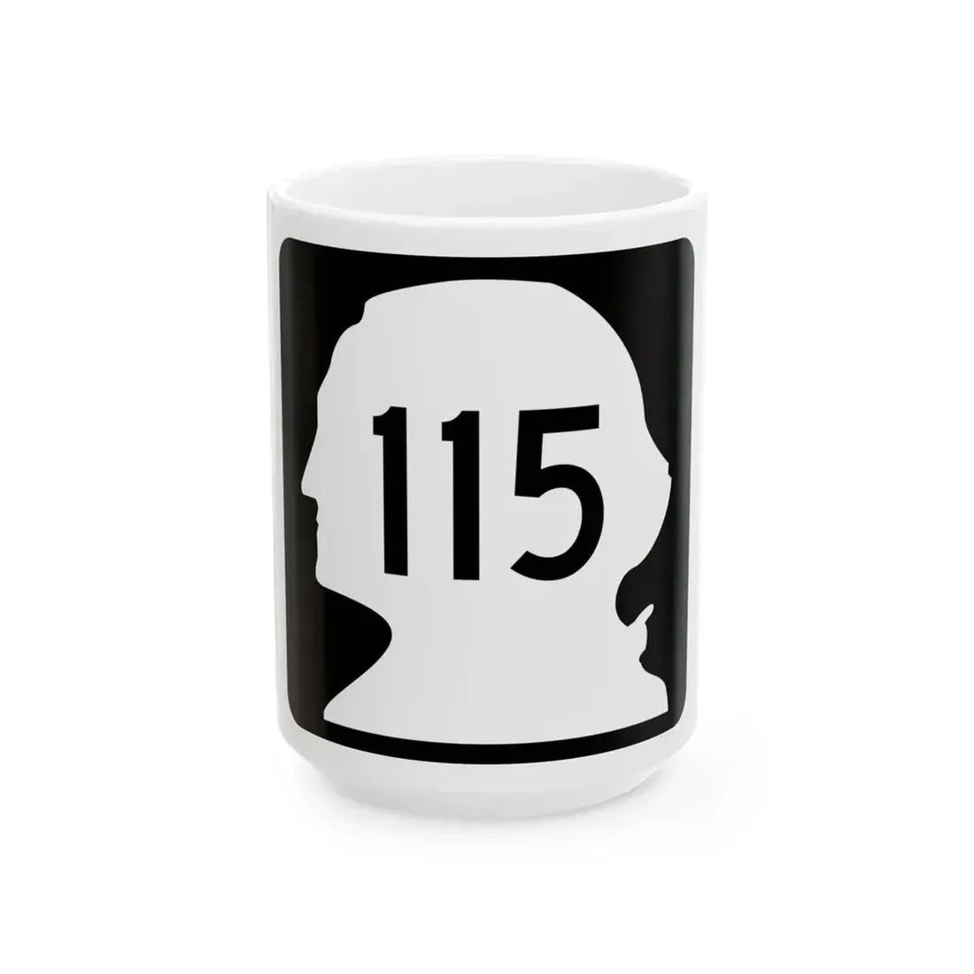 WA-115 (Washington) (Road Sign) White Coffee Mug 15oz - Go Mug Yourself