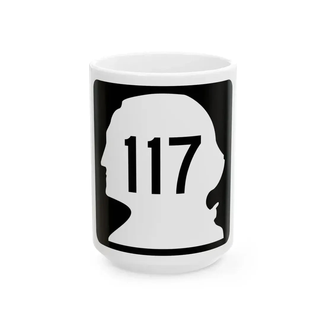 WA-117 (Washington) (Road Sign) White Coffee Mug 15oz - Go Mug Yourself