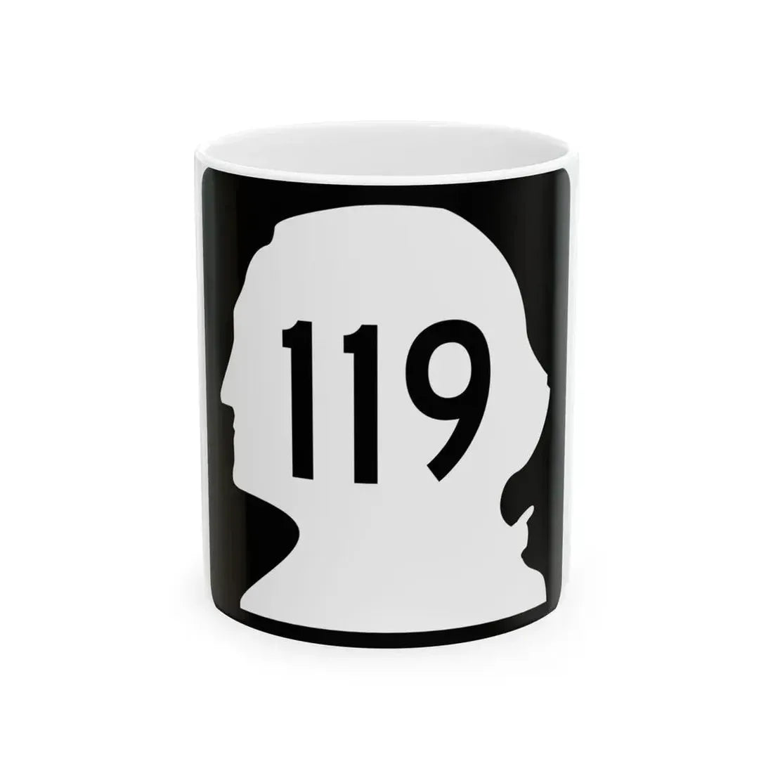 WA-119 (Washington) (Road Sign) White Coffee Mug 11oz - Go Mug Yourself