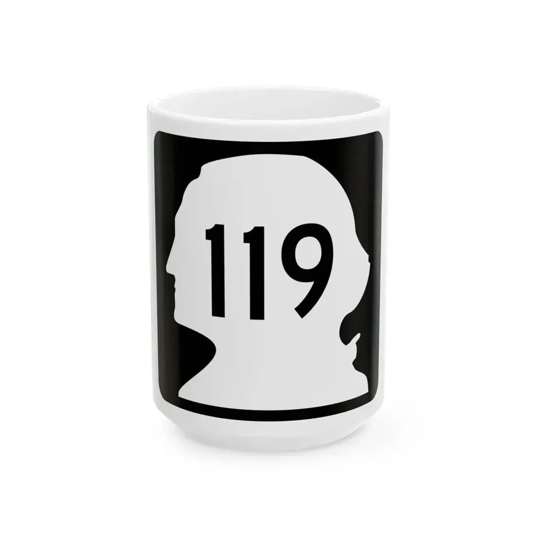 WA-119 (Washington) (Road Sign) White Coffee Mug 15oz - Go Mug Yourself