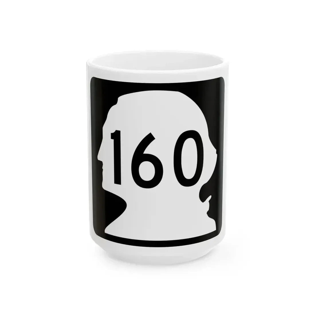 WA-160 (Washington) (Road Sign) White Coffee Mug 15oz - Go Mug Yourself