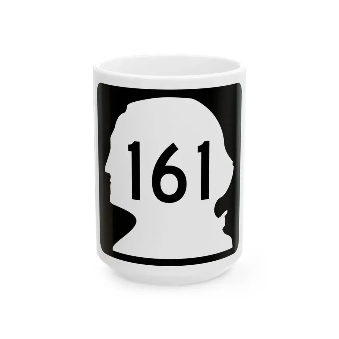 WA-161 (Washington) (Road Sign) White Coffee Mug 15oz - Go Mug Yourself