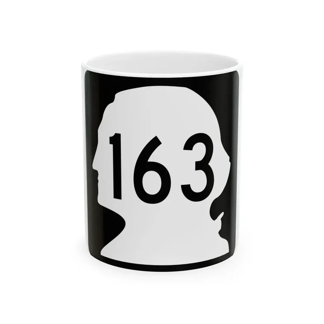 WA-163 (Washington) (Road Sign) White Coffee Mug 11oz - Go Mug Yourself