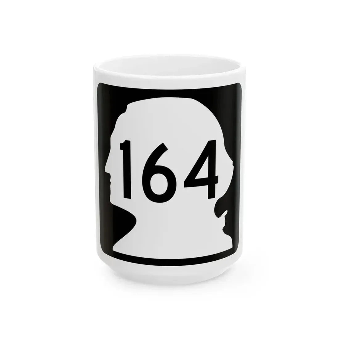 WA-164 (Washington) (Road Sign) White Coffee Mug 15oz - Go Mug Yourself