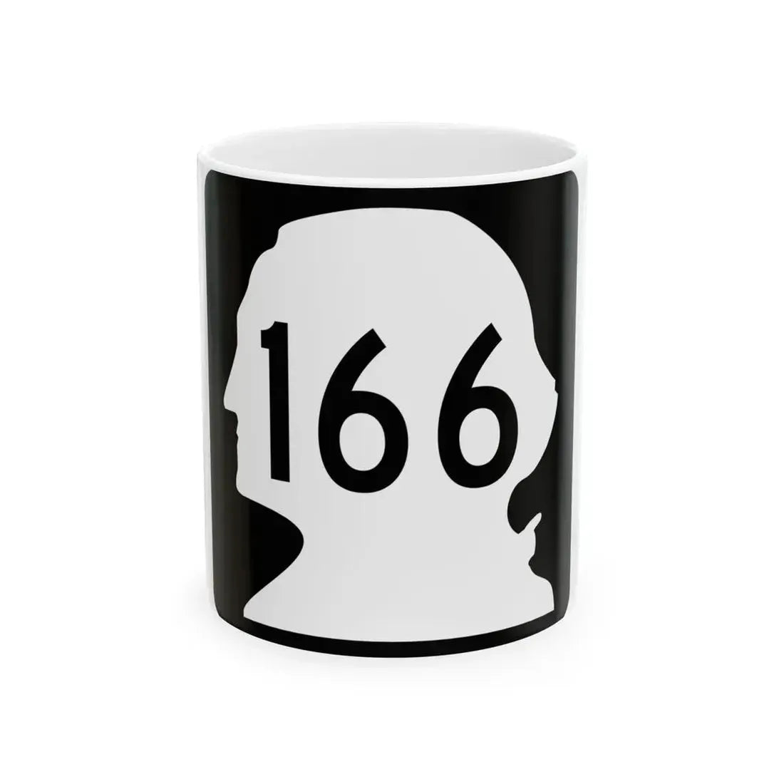 WA-166 (Washington) (Road Sign) White Coffee Mug 11oz - Go Mug Yourself