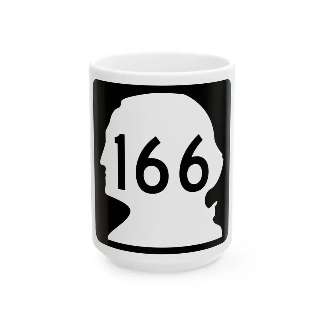 WA-166 (Washington) (Road Sign) White Coffee Mug 15oz - Go Mug Yourself