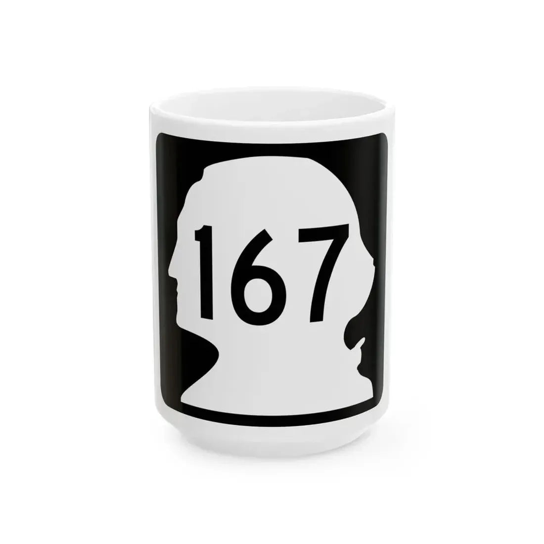 WA-167 (Washington) (Road Sign) White Coffee Mug 15oz - Go Mug Yourself