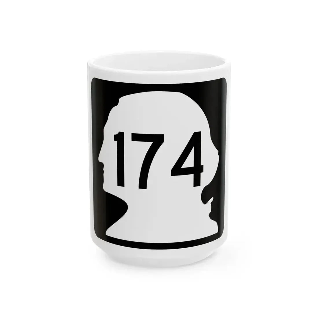 WA-174 (Washington) (Road Sign) White Coffee Mug 15oz - Go Mug Yourself