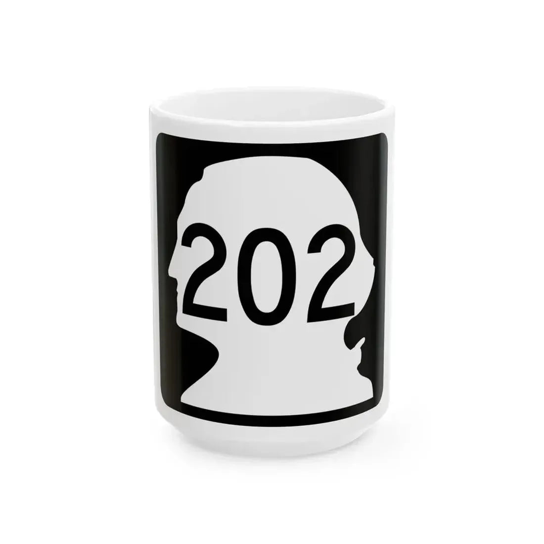 WA-202 (Washington) (Road Sign) White Coffee Mug 15oz - Go Mug Yourself