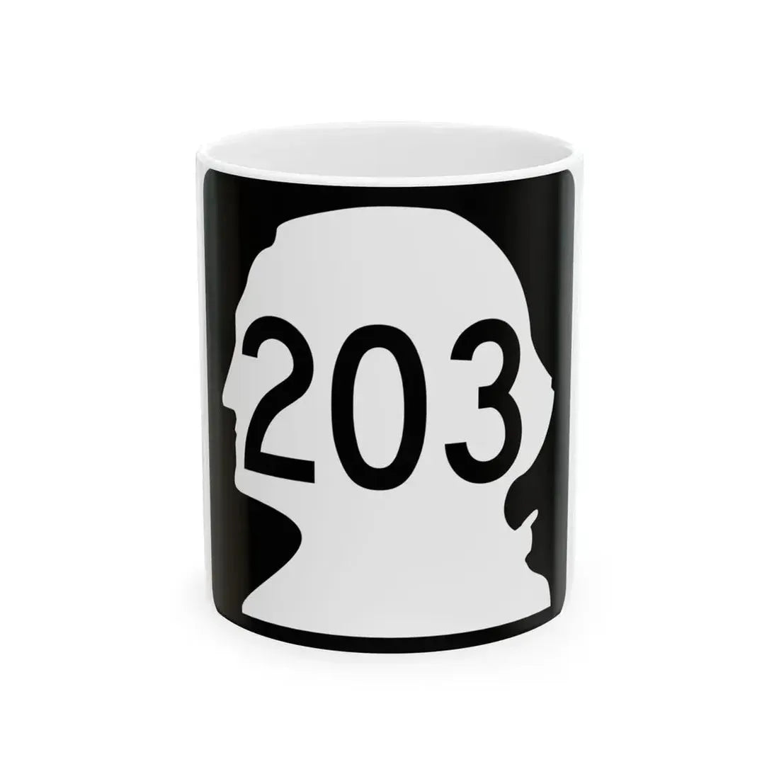 WA-203 (Washington) (Road Sign) White Coffee Mug 11oz - Go Mug Yourself