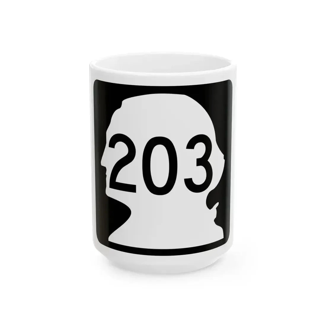 WA-203 (Washington) (Road Sign) White Coffee Mug 15oz - Go Mug Yourself