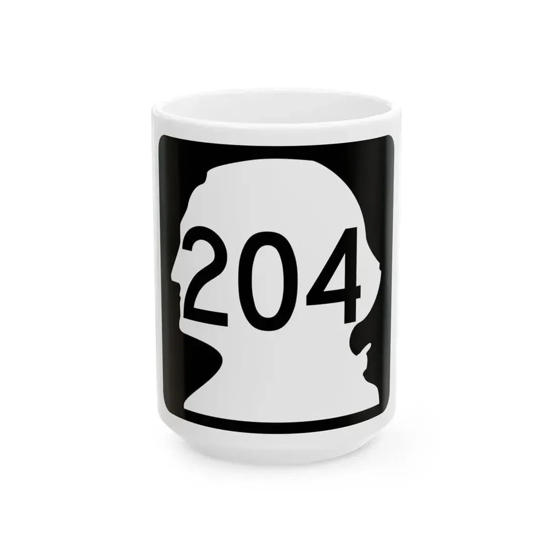 WA-204 (Washington) (Road Sign) White Coffee Mug 15oz - Go Mug Yourself