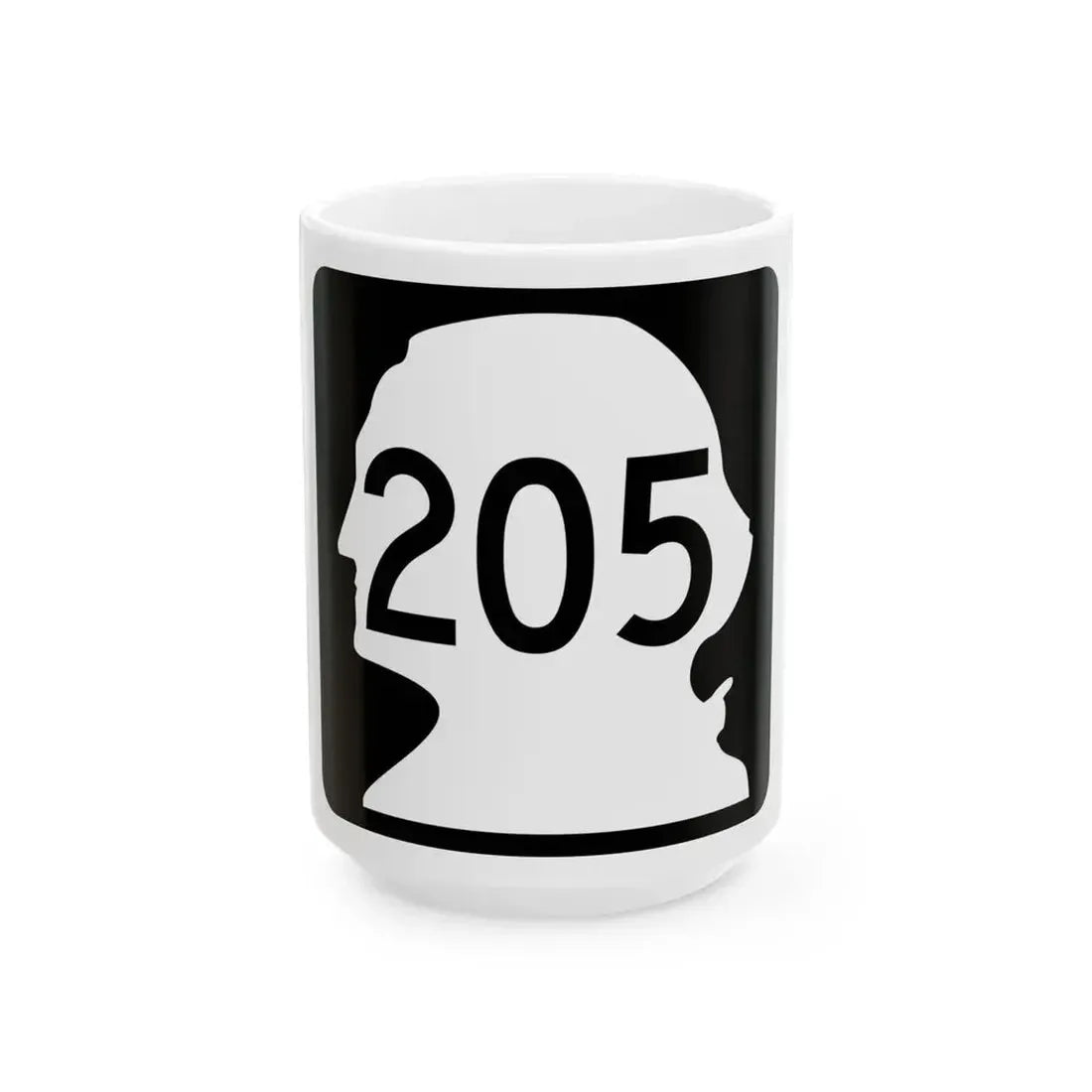 WA-205 (Washington) (Road Sign) White Coffee Mug 15oz - Go Mug Yourself