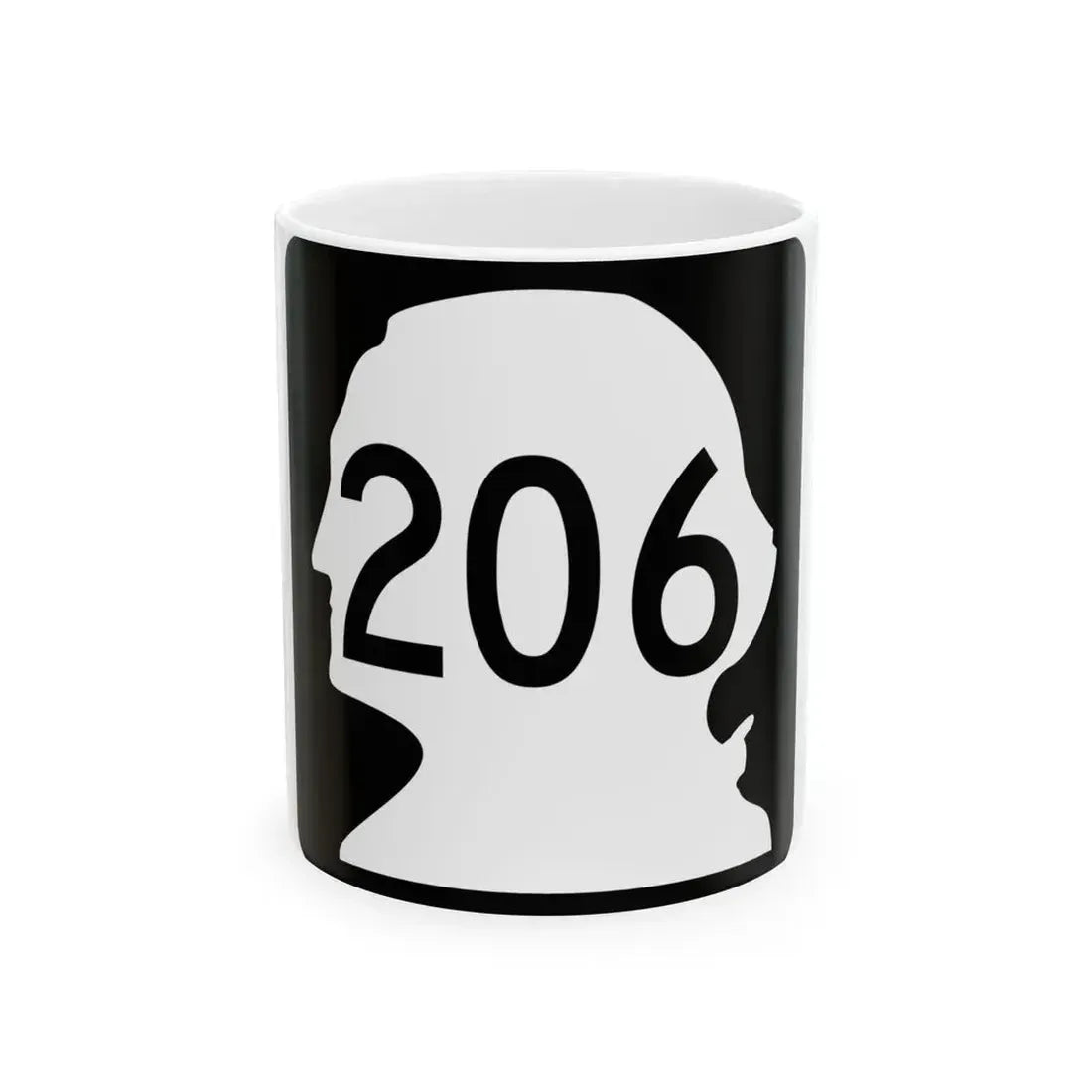 WA-206 (Washington) (Road Sign) White Coffee Mug 11oz - Go Mug Yourself