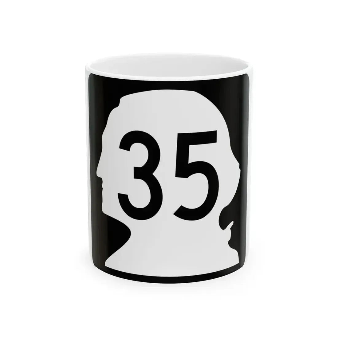 WA-35 (Washington) (Road Sign) White Coffee Mug 11oz - Go Mug Yourself
