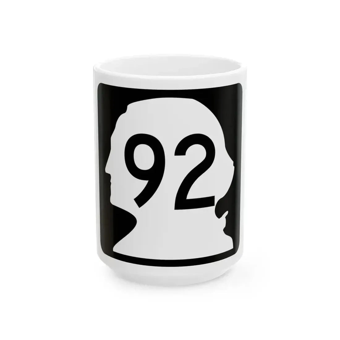WA-92 (Washington) (Road Sign) White Coffee Mug 15oz - Go Mug Yourself