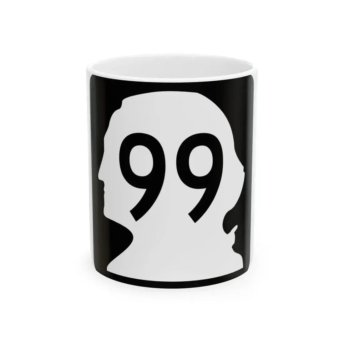 WA-99 (Washington) (Road Sign) White Coffee Mug 11oz - Go Mug Yourself