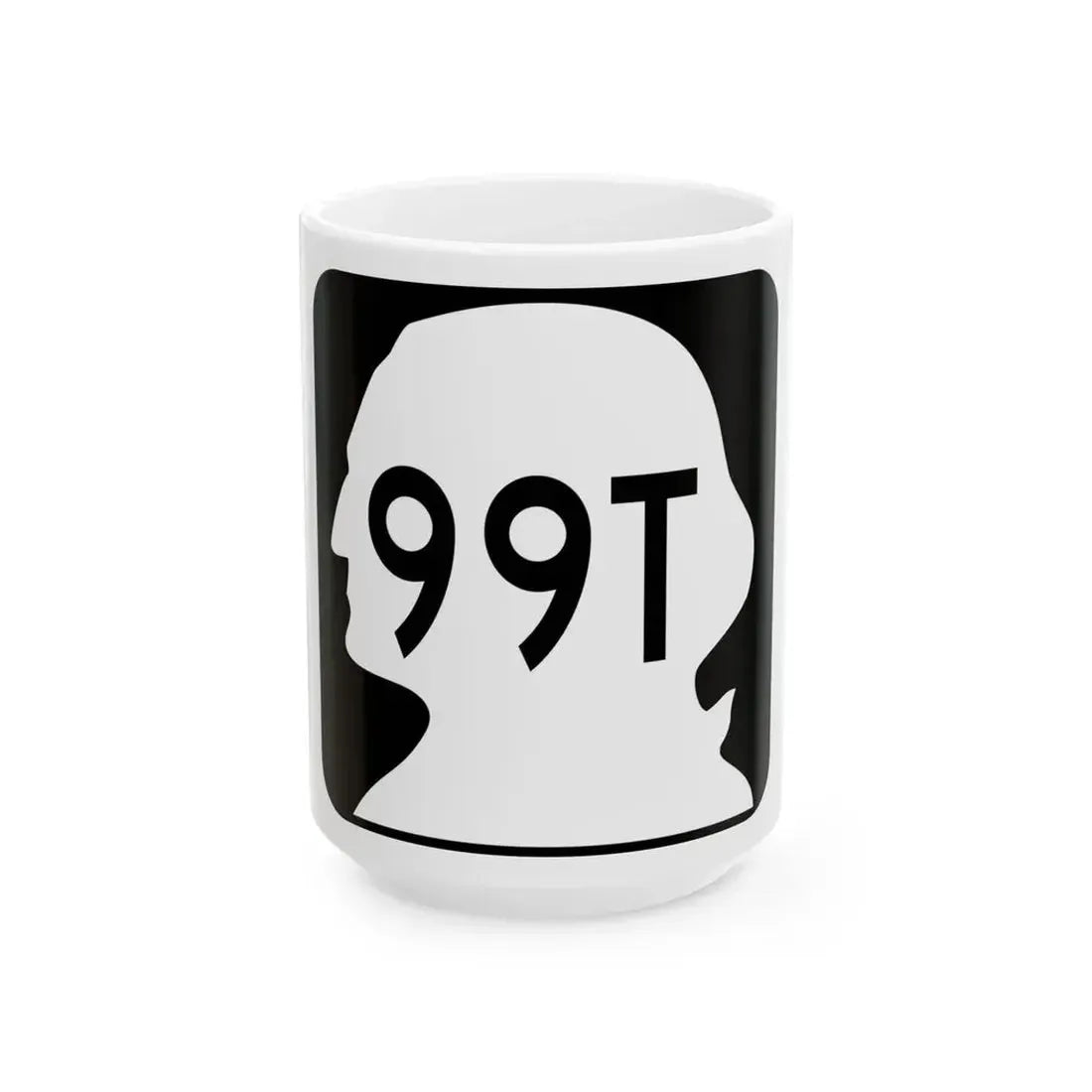 WA-99T (Washington) (Road Sign) White Coffee Mug 15oz - Go Mug Yourself