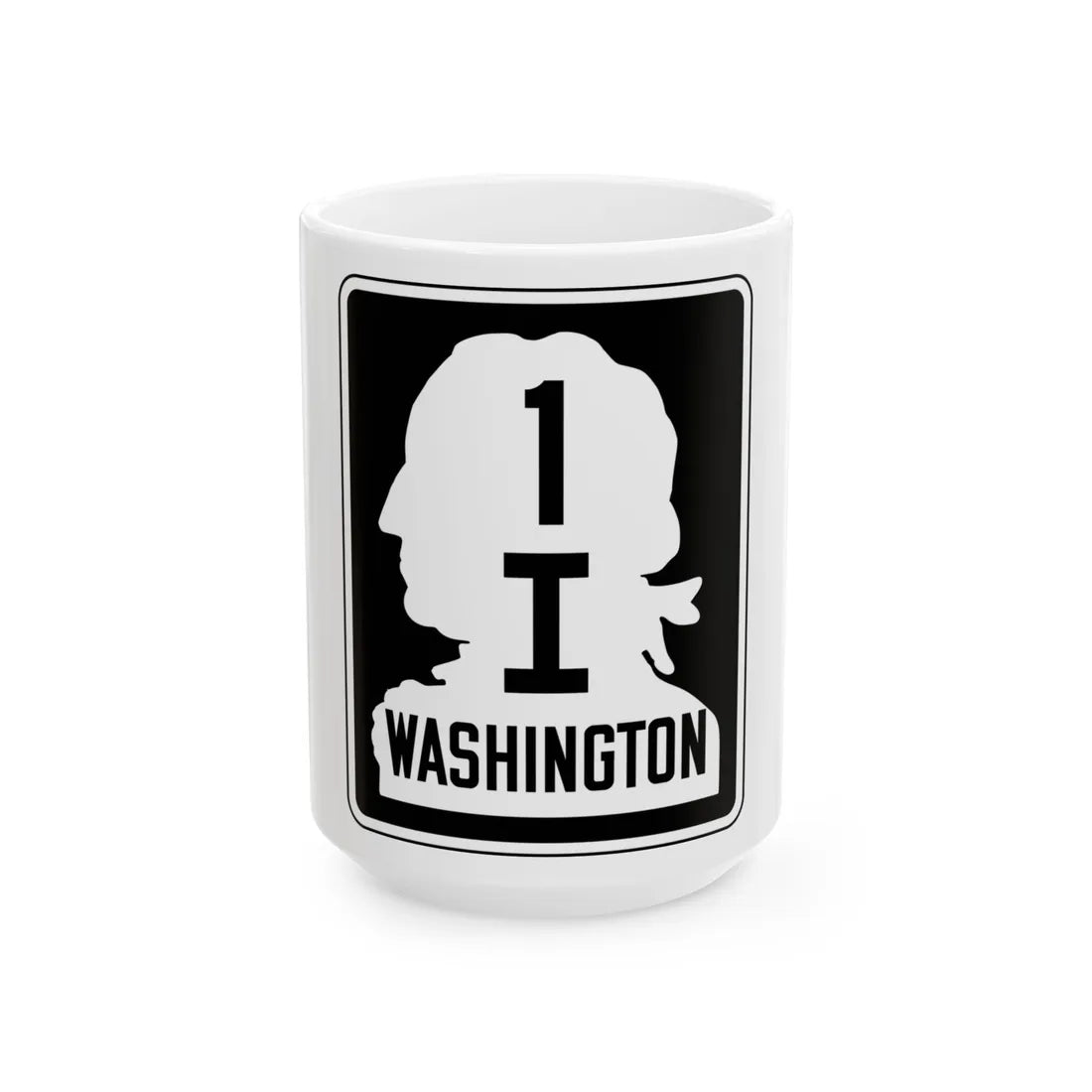 WA-SSH1-I (Washington) (Road Sign) White Coffee Mug 15oz - Go Mug Yourself