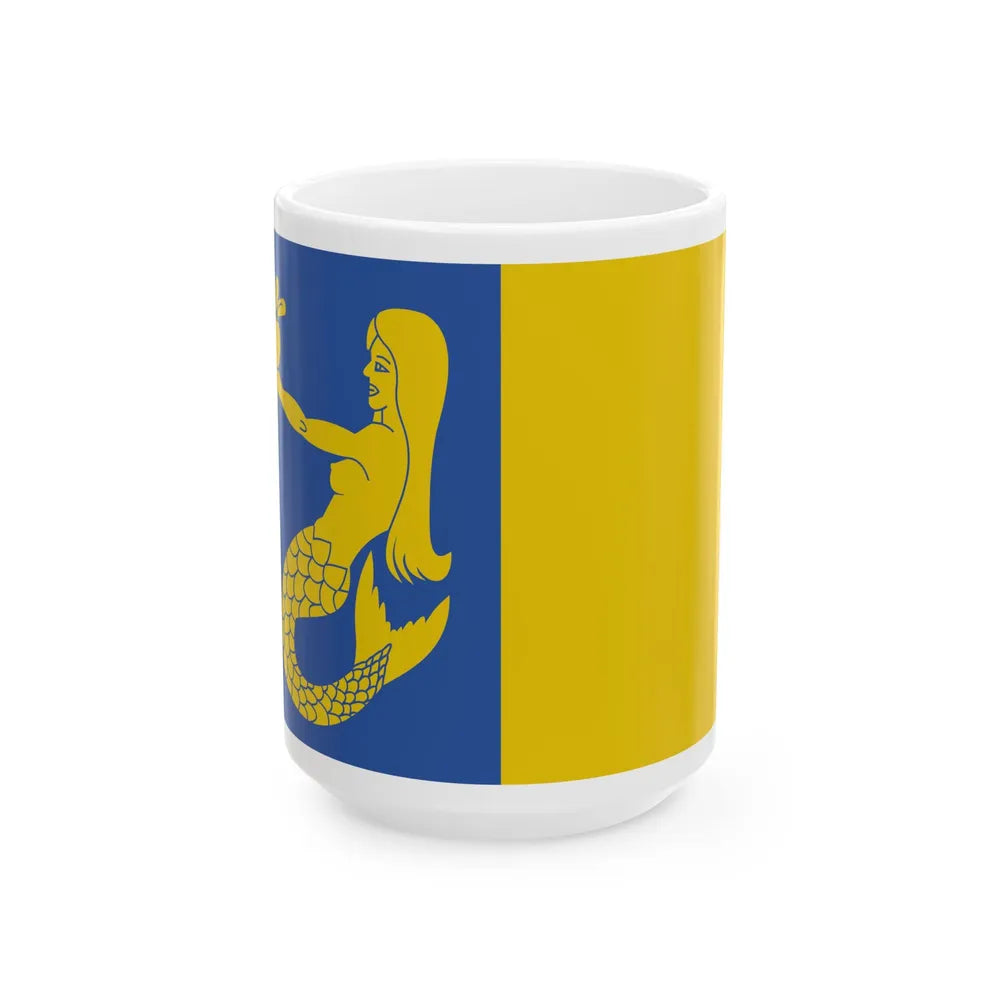 Waasmunster vlag (Belgium) White Coffee Mug 15oz - Go Mug Yourself