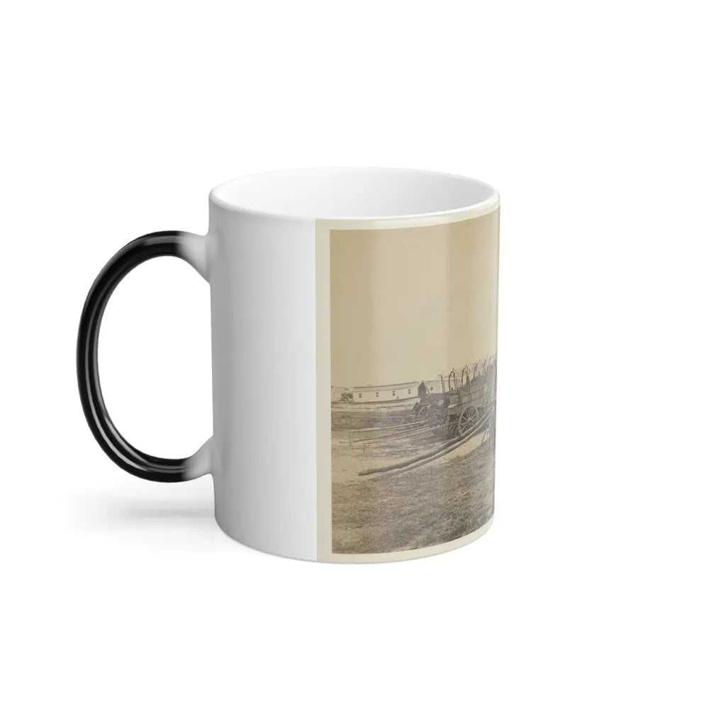 Wagons With Caisson in Foreground, Probably at a Civil War Military Camp (U.S. Civil War) Color Changing Coffee Mug 11oz-Go Mug Yourself
