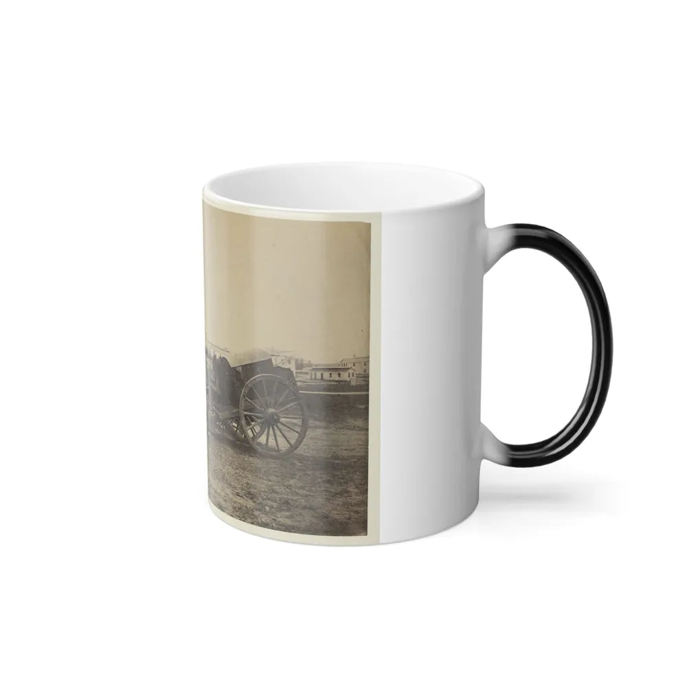 Wagons With Caisson in Foreground, Probably at a Civil War Military Camp (U.S. Civil War) Color Changing Coffee Mug 11oz-Go Mug Yourself