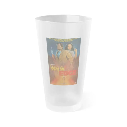 WALKING THE EDGE 1985 Movie Poster - Frosted Pint Glass 16oz 16oz Frosted - Go Mug Yourself