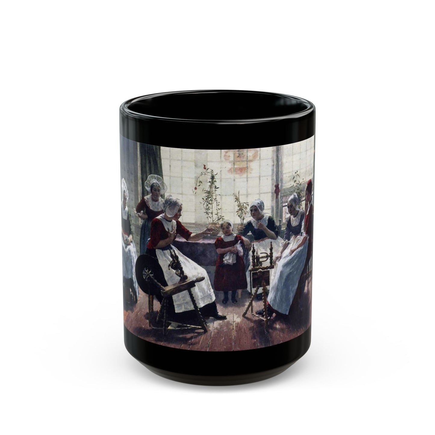 Walter MacEwen (1858-1943) The Ghost Story - Black Coffee Mug-15oz-Go Mug Yourself